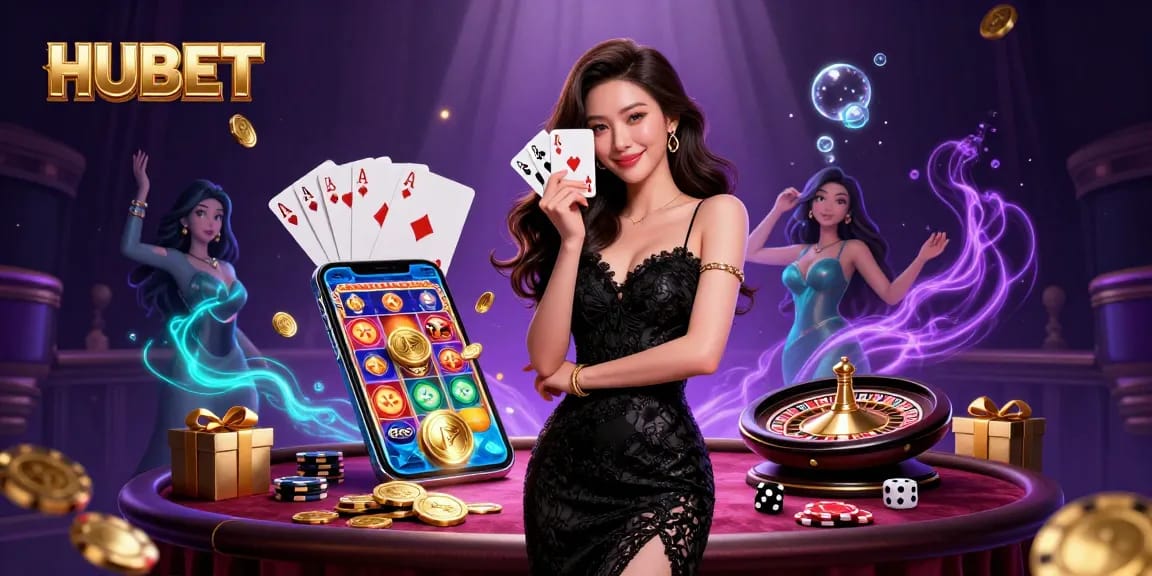 HUBET offers thrilling online gambling with stylish gameplay featuring vibrant slots and live casino elements.