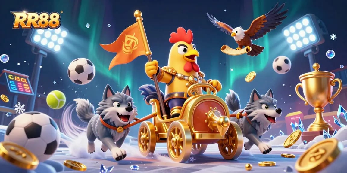 Bet on RR88 with immersive casino experience featuring dynamic sports elements and engaging characters.