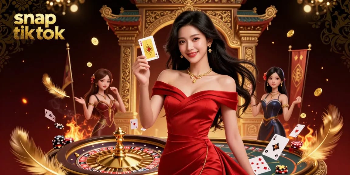 Experience snap tik tok with vibrant casino elements in a stunning 3D illustration.