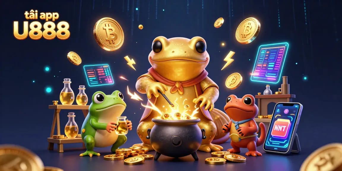 Spin to win with tải app U888, as a golden salamander alchemist transforms metals into riches.
