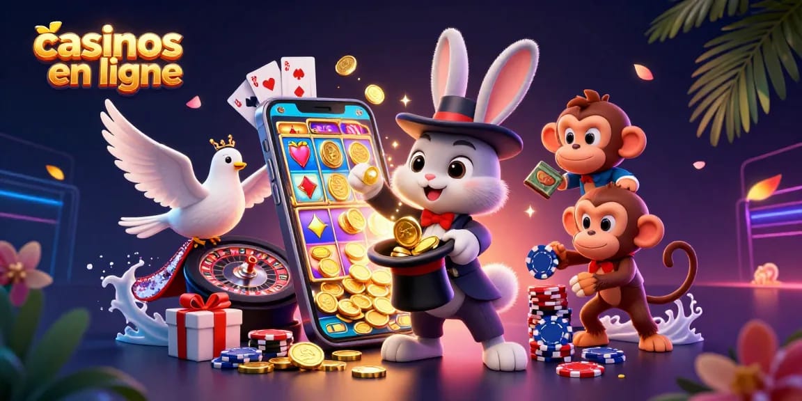 Jouer aux casinos en ligne avec des personnages captivants et des éléments de jeux d'argent.