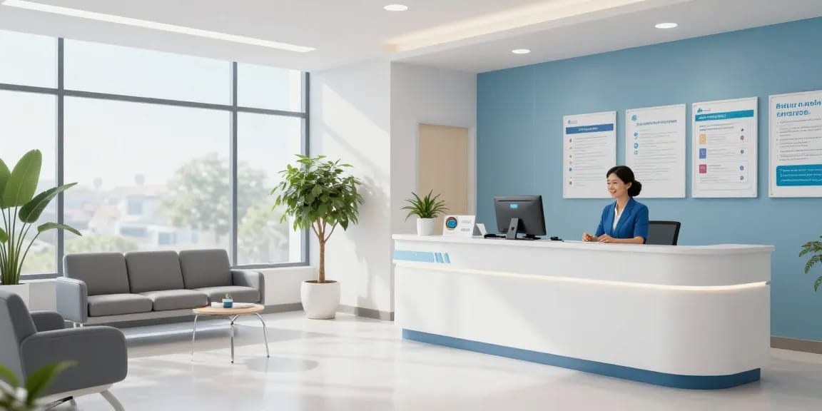 Prescription health insurance coverage at a welcoming healthcare clinic with compassionate staff and modern amenities.