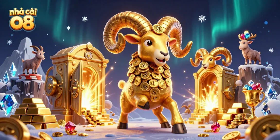 Engage with nhà cái o8 as a golden ram charges through a treasure vault, bursting with riches.