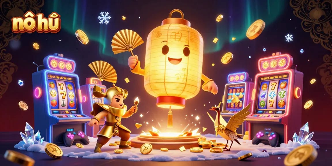Experience thrilling nổ hũ gameplay with vibrant visuals and dynamic golden elements.