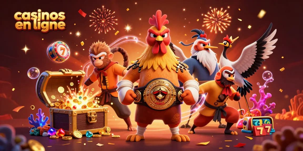 Les casinos en ligne offrent une expérience dynamique avec des personnages de combat entourés d'éléments de jeu captivants.