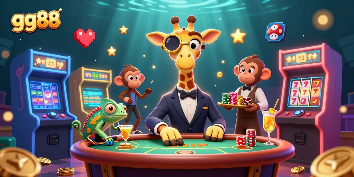 Experience thrilling gameplay with gg88, showcasing a vibrant casino scene featuring dynamic characters and colorful elements.