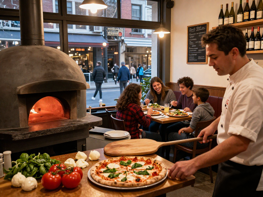 Enjoying slot88 pizza at a cozy pizzeria with fresh ingredients