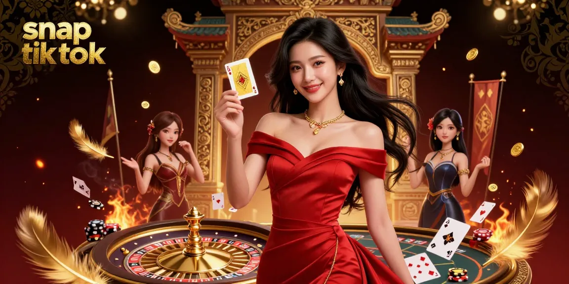 Experience snap tik tok with vibrant casino elements in a stunning 3D illustration.