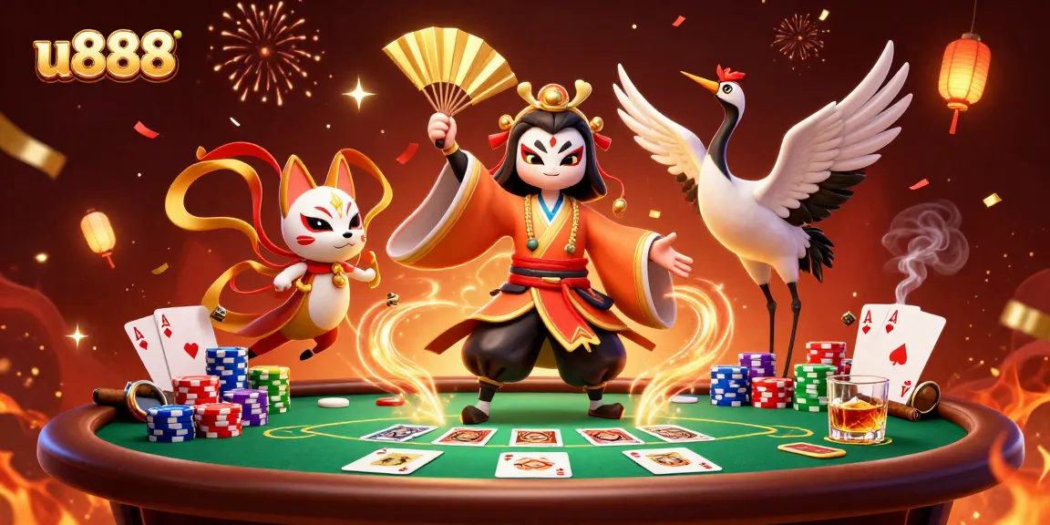 Experience thrilling action at u888 with our engaging poker scene featuring dynamic characters and game elements.