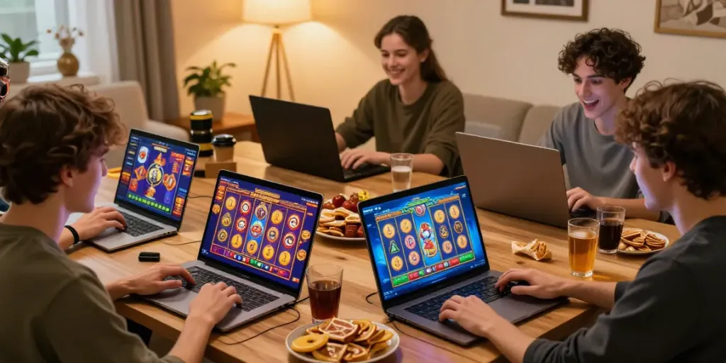 Pengguna menikmati permainan slot online wira55 dengan antusias di rumah.