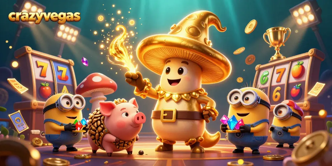 Experience thrilling wins at crazyvegas with magical elements and vibrant casino symbols.