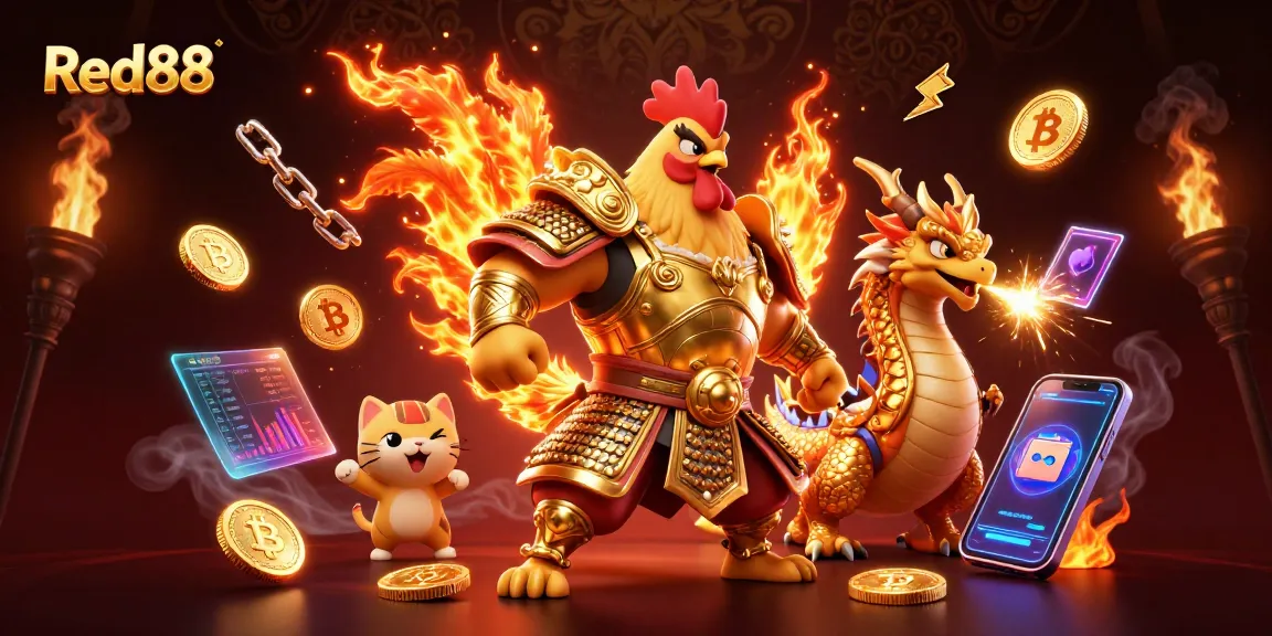 Experience thrilling games and vibrant visuals at Red88 online casino with digital elements.