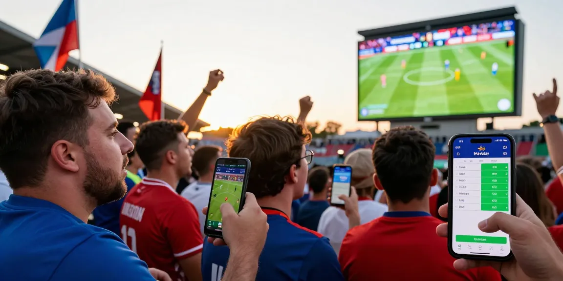 A group of passionate fans engaging in Mix Parlay betting through https://golvflooring.com during World Cup 2026