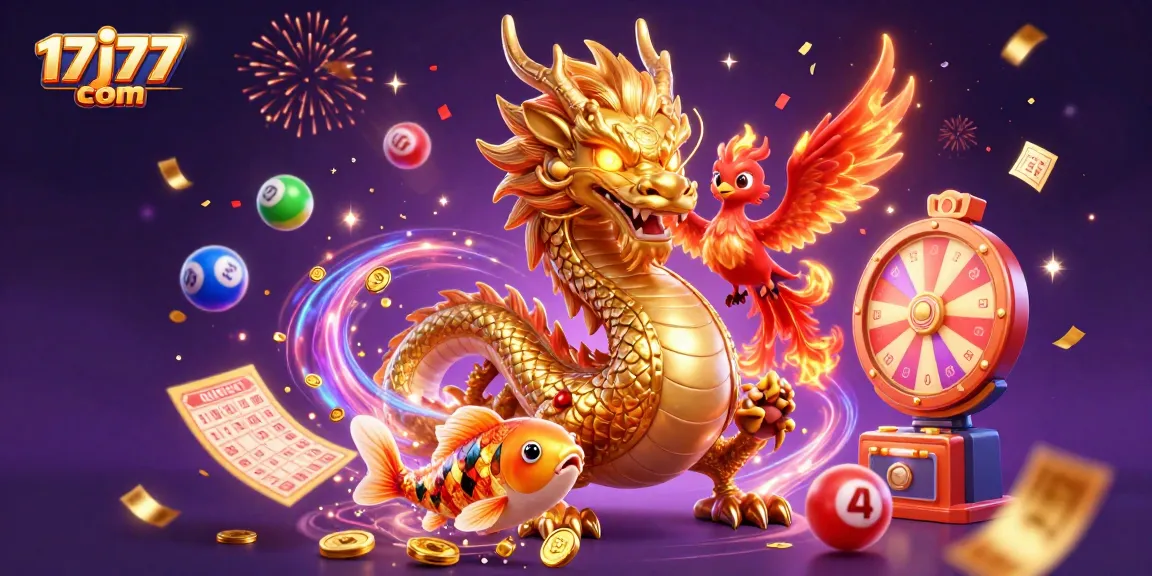 Engage in thrilling lottery action with 17j77 com featuring vivid characters and dynamic casino elements.