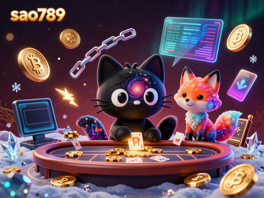 Experience the thrill of gambling with Sao789 as cosmic characters enhance the casino atmosphere.