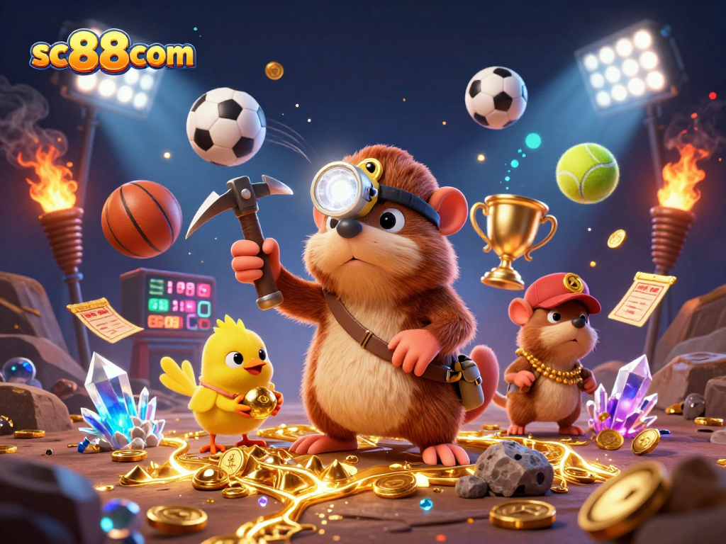 Join the thrill at sc88com, where a cartoon treasure hunter and sports elements come alive in a vibrant casino universe.