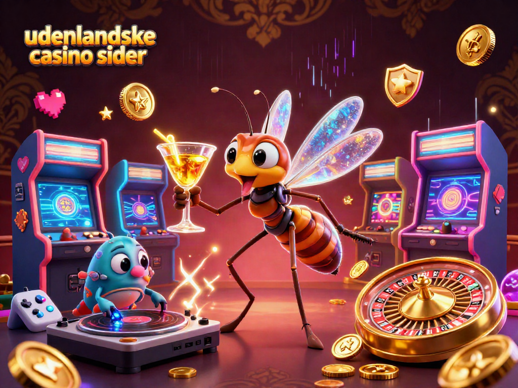 Engage with udenlandske casino sider through stunning 3D illustration of a unique casino scene.