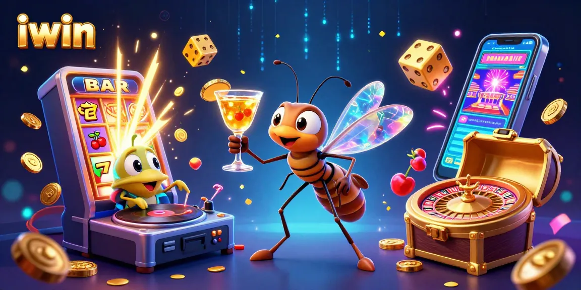 Experience thrilling casino excitement with vibrant iwin illustration featuring energetic game elements and characters.