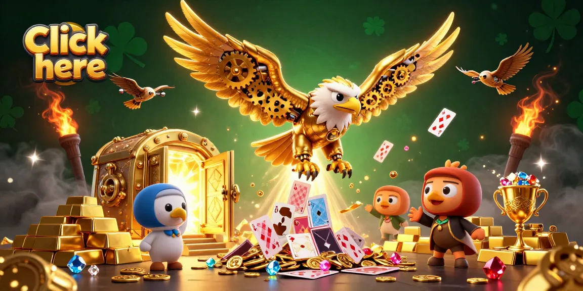 Experience the thrill with Click here! Join the 3D adventure of a golden eagle diving through cards.