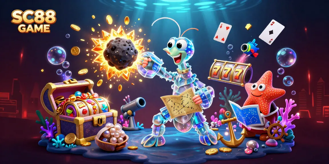 Experience thrilling SC88 GAME action with vibrant casino elements, energetic characters, and dazzling treasures.