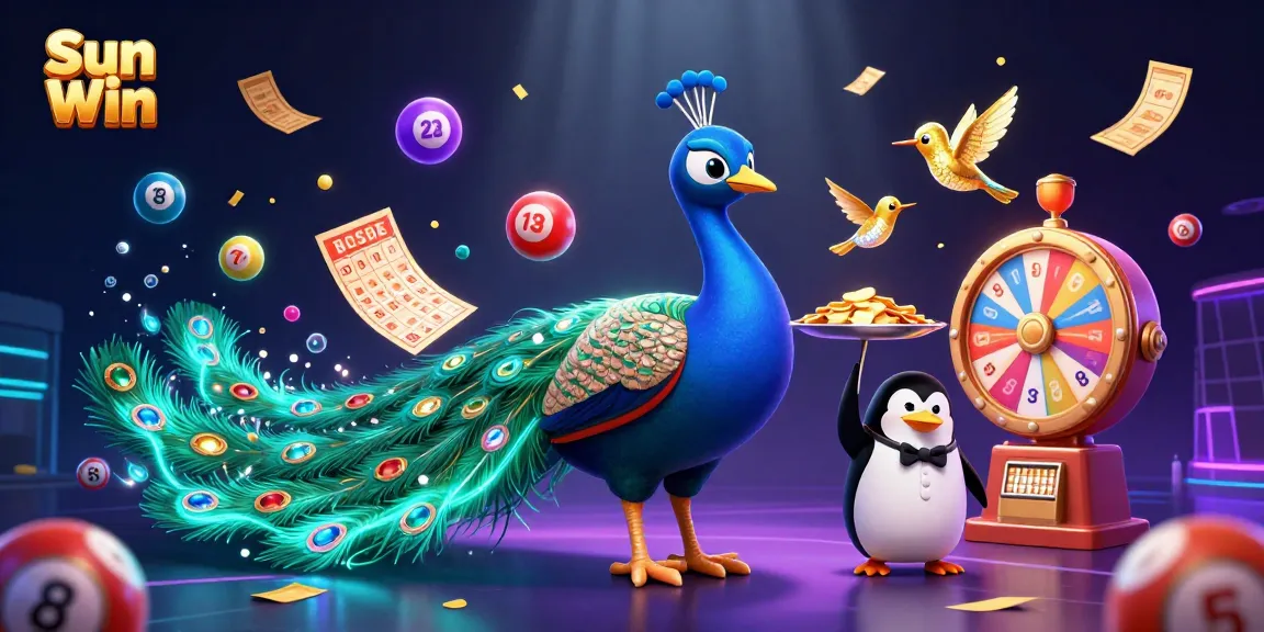 Experience the excitement of Sun Win with vibrant lottery and gaming elements enhancing the casino atmosphere.