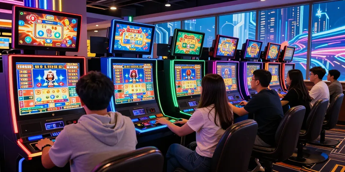 Players enjoying rokok88 rtp gaming experience in a lively online casino atmosphere.