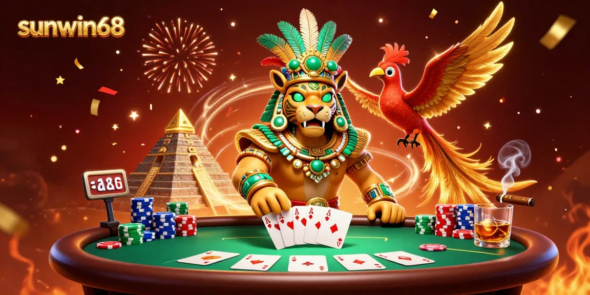 Engage in thrilling gameplay with sunwin68 featuring vibrant characters and casino elements in action.
